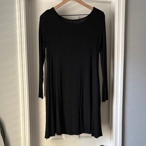 Elegant Black Long Sleeve Dress